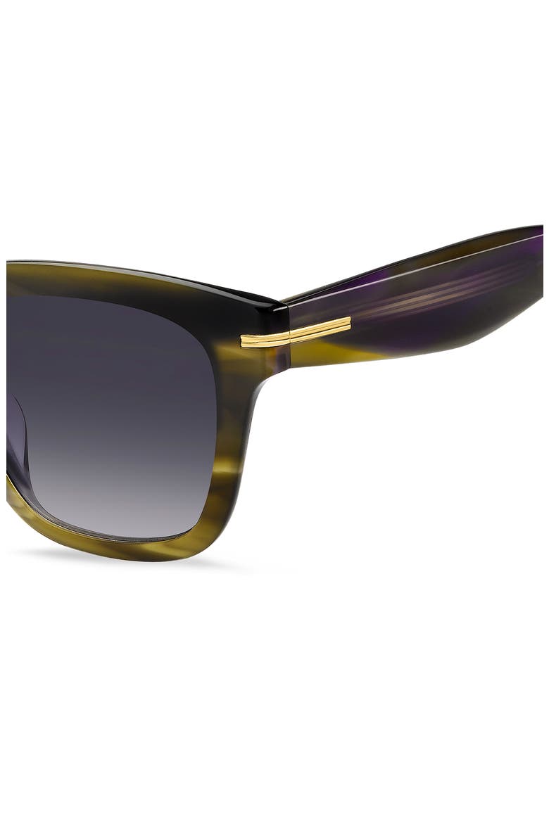 1778/G/S 52mm Gradient Rectangle Sunglasses, Alternate, color, GREEN/ PURPLE