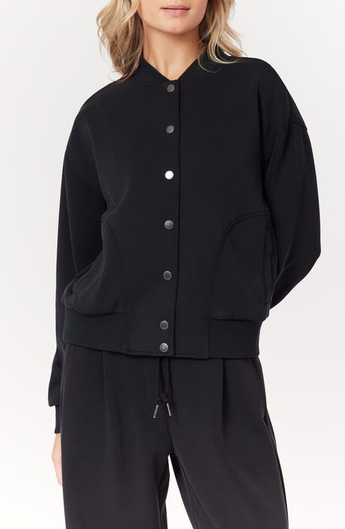 Scotch & Soda Jersey Bomber Jacket In Black