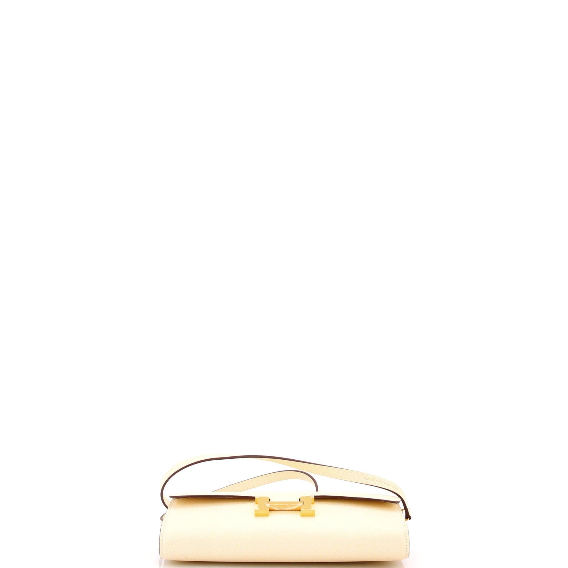 Pre-Owned Hermes Constance To Go Wallet Epsom, Alternate, color, Nata