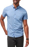TravisMathew Wind It In Stretch Short Sleeve Button-Up Shirt