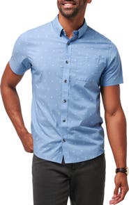 TravisMathew Wind It In Stretch Short Sleeve Button-Up Shirt