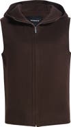 Theory Hooded Wool Blend Zip Vest