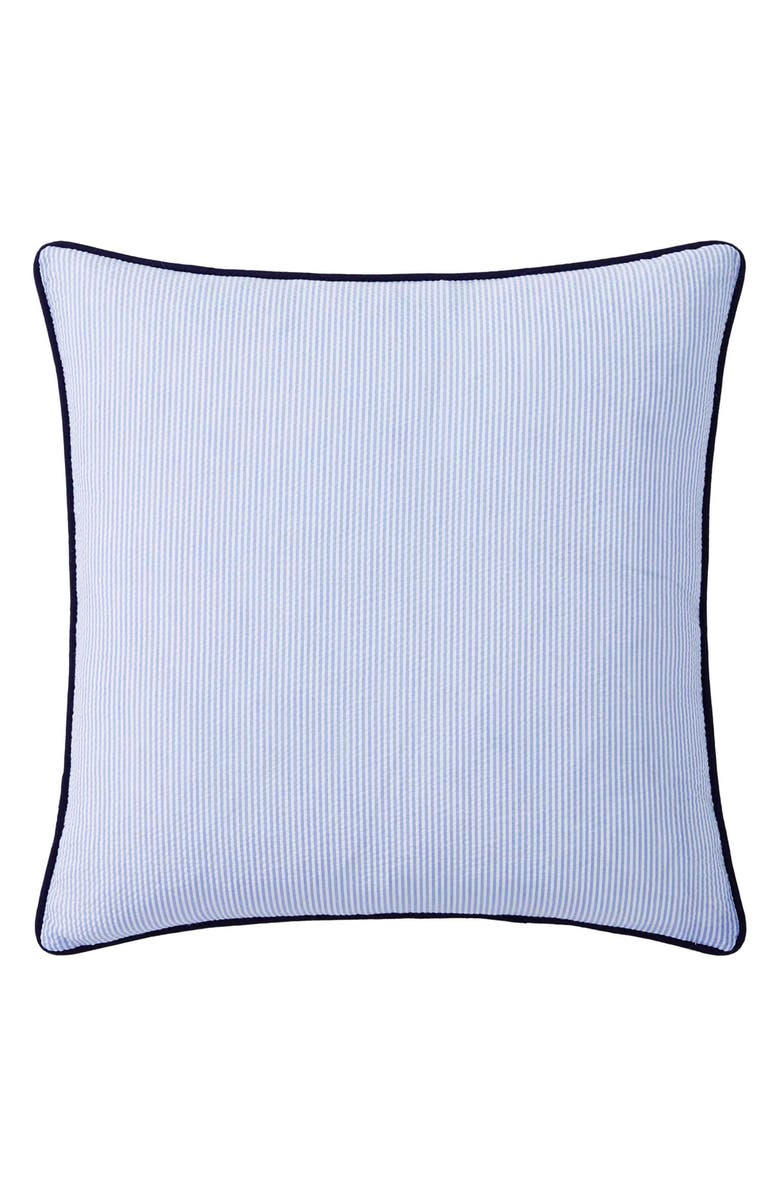 Tommy Hilfiger Riviera Monogram Accent Pillow, Alternate, color, Deep Blue