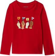 Lands' End Girls Plus Long Sleeve Graphic Tee