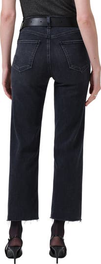 Palma High Waist Raw Hem Jeans
