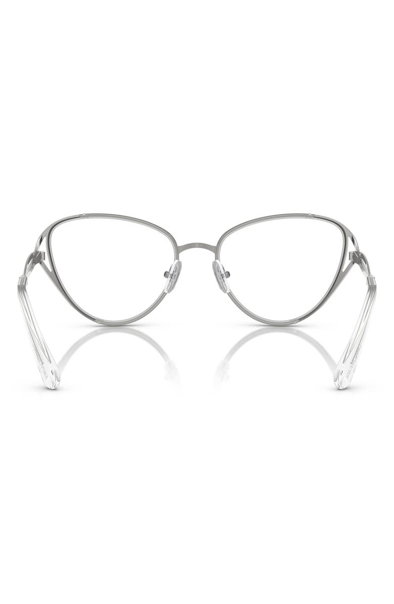 Swarovski 57mm Cat Eye Optical Glasses, Alternate, color, Silver