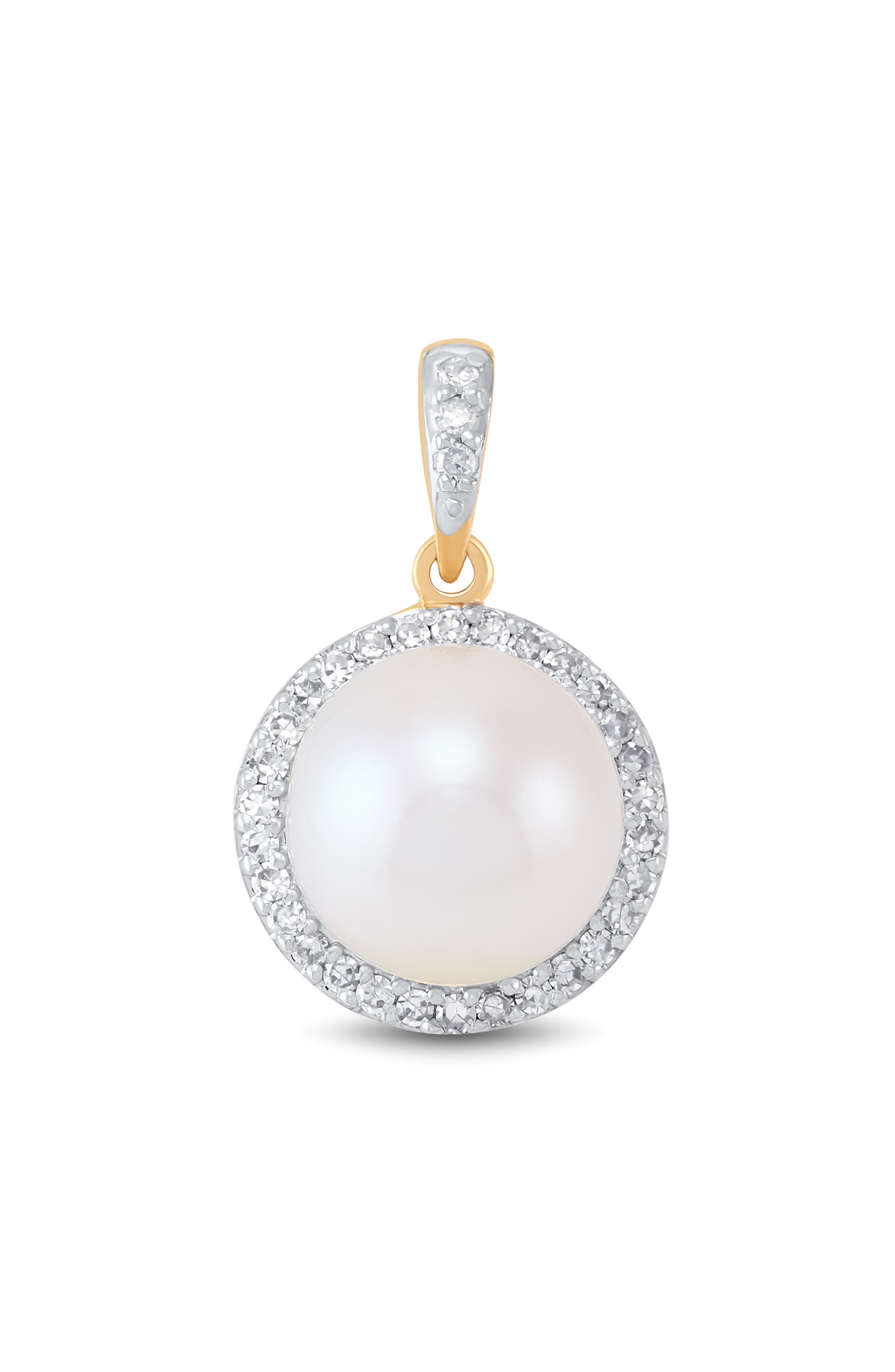 Frankie & Zoe Diamond & Freshwater Pearl Pendant
