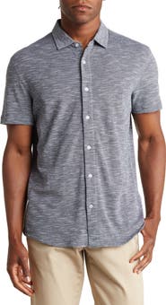 SOUL OF LONDON Full Button Short Sleeve Knit Shirt