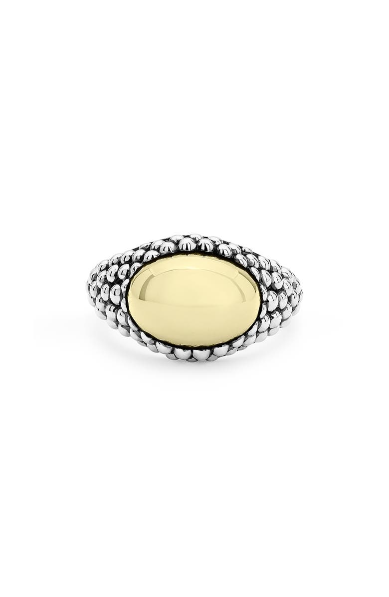 LAGOS High Bar Caviar Oval Ring, Alternate, color, 