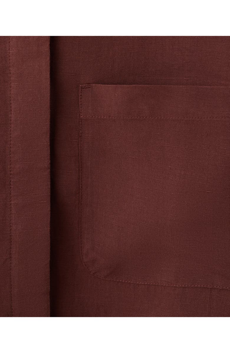 MANGO Lyocell & Linen Button-Up Shirt, Alternate, color, 
