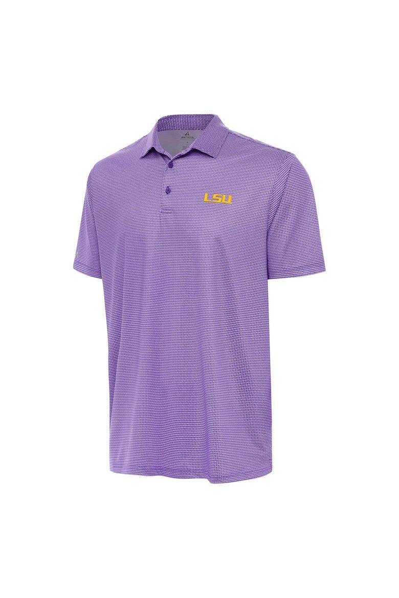 Men's Antigua Purple/White LSU Tigers Rings Polo, Alternate, color, White