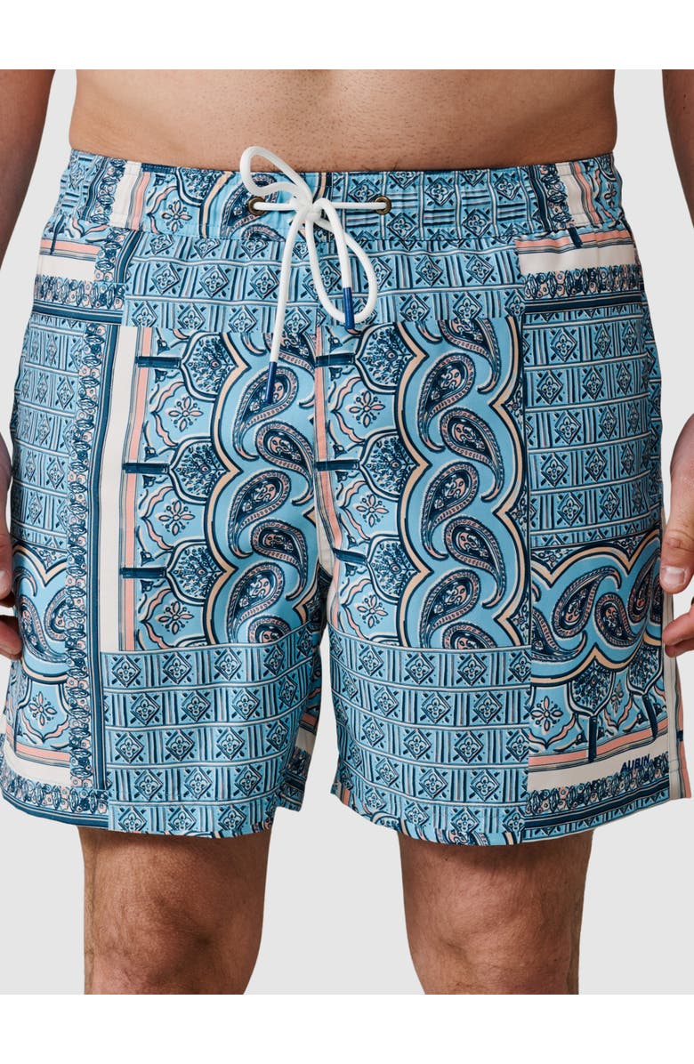 Aubin Bardney Swim Short, Alternate, color, Blue Tile Print