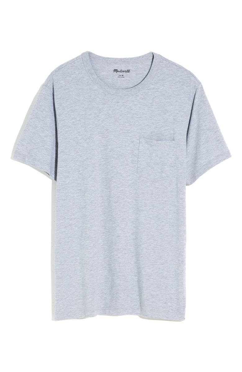 Madewell Allday Garment Dyed Crewneck Pocket T-Shirt, Main, color, 