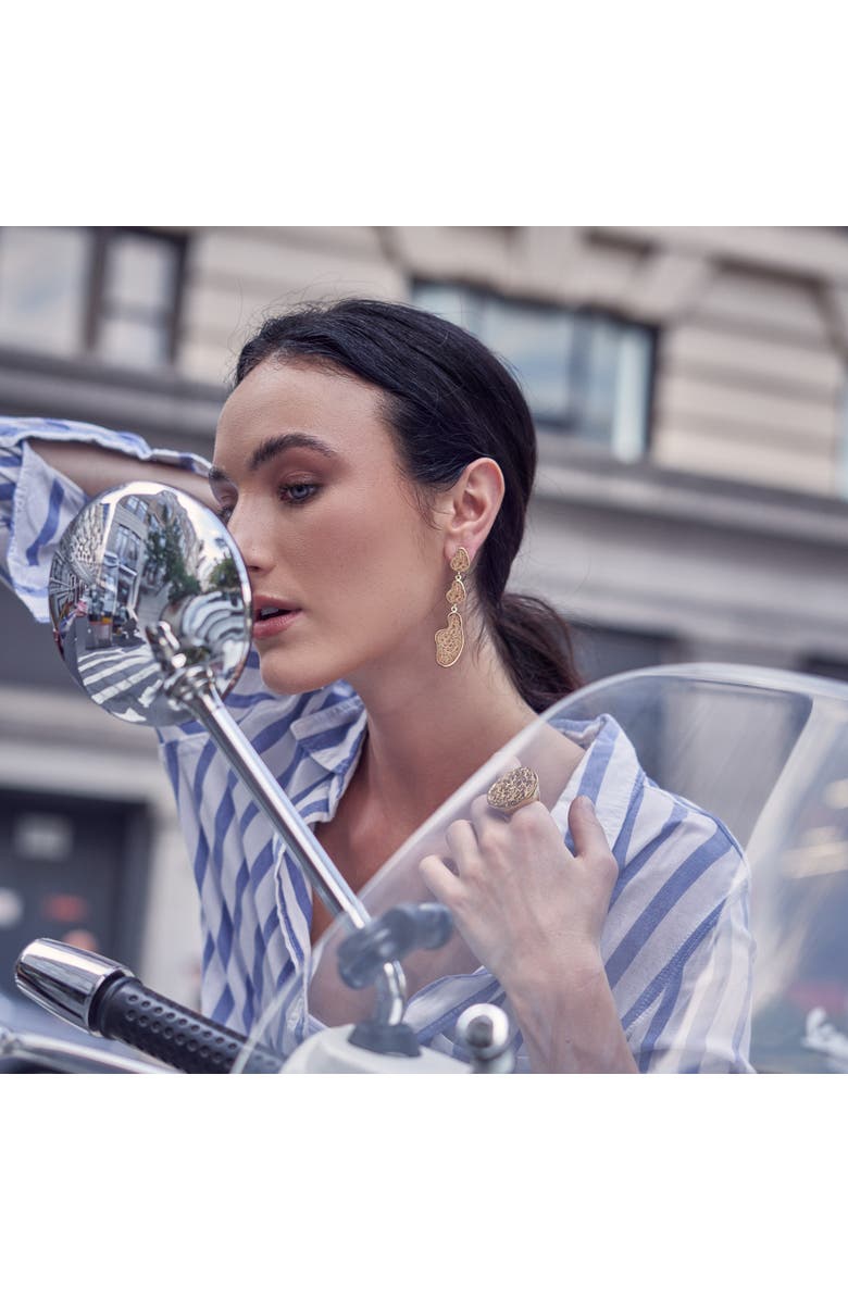 Daniela Millan Jewelry Sculpture Asymmetrical Earrings, Alternate, color, Gold