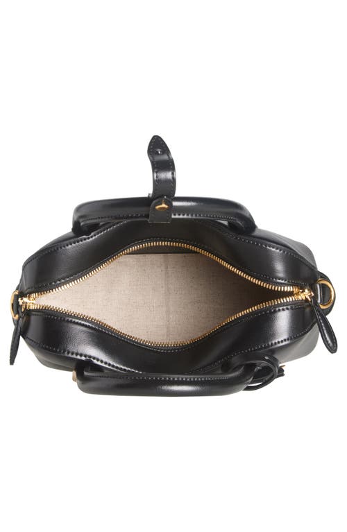 Stella Mccartney Ryder Black Small Handbag With Two Top Handles And Front Padlock Detail With Logo In Ecoleather Woma