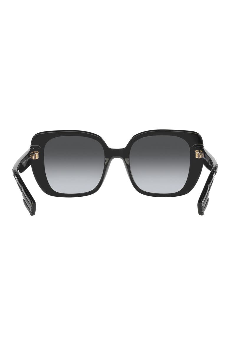 52mm Polarized Square Sunglasses, Alternate, color, BLACK