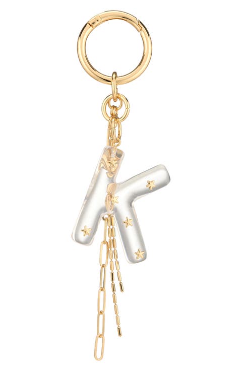 Star Studded Initial Bag Charm