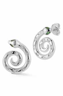 Swirl Snake Stud Earrings