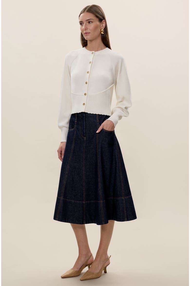 Rhea Knit Cardigan, Main, color, Ivory