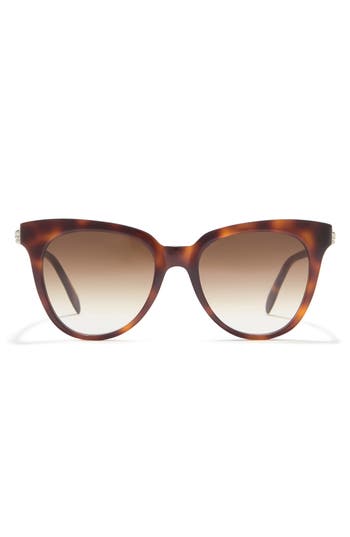 Alexander Mcqueen 53mm Cat Eye Sunglasses In Havana Havana Brown/gbn