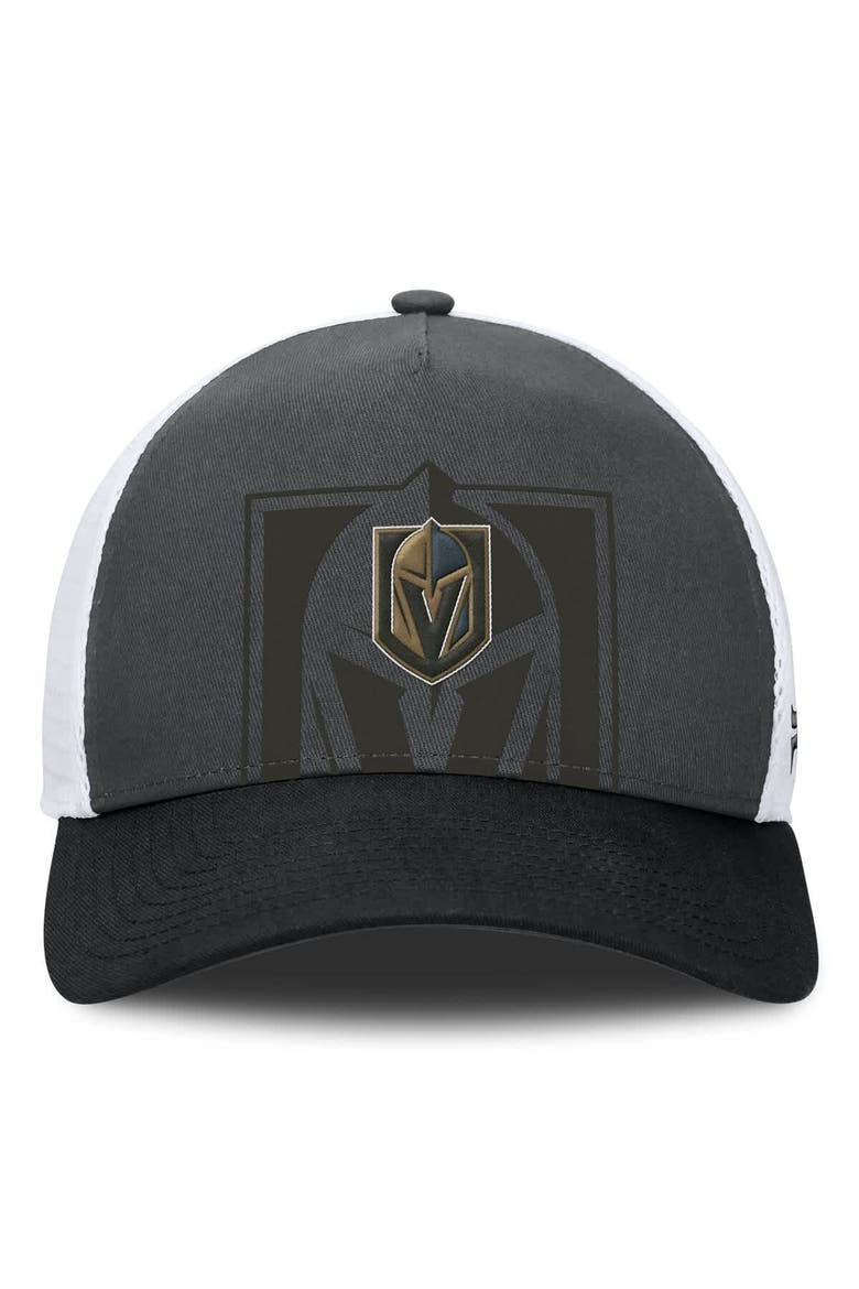 Men's Fanatics Gray/Black Vegas Golden Knights  Authentic Pro A-Frame Rink Adjustable Hat, Alternate, color, Gray