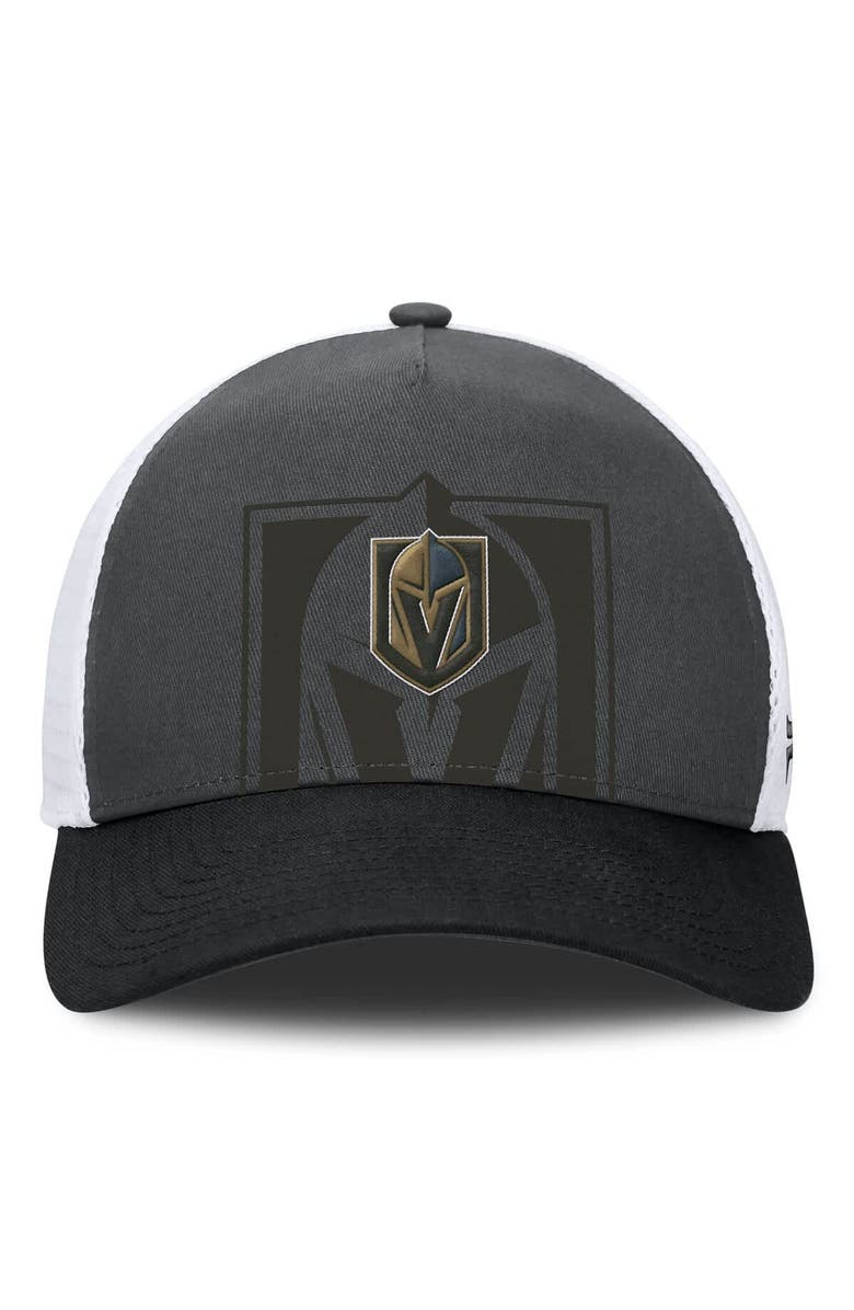 FANATICS Men's Fanatics Gray/Black Vegas Golden Knights Authentic Pro A-Frame Rink Adjustable Hat, Alternate, color, Gray