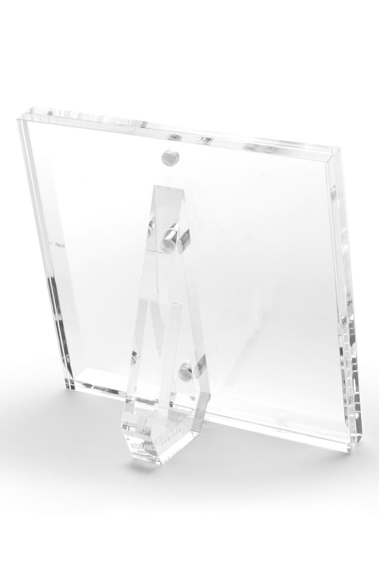 Tara Wilson Designs Beveled 4 x 4-Inch Picture Frame, Alternate, color, Clear