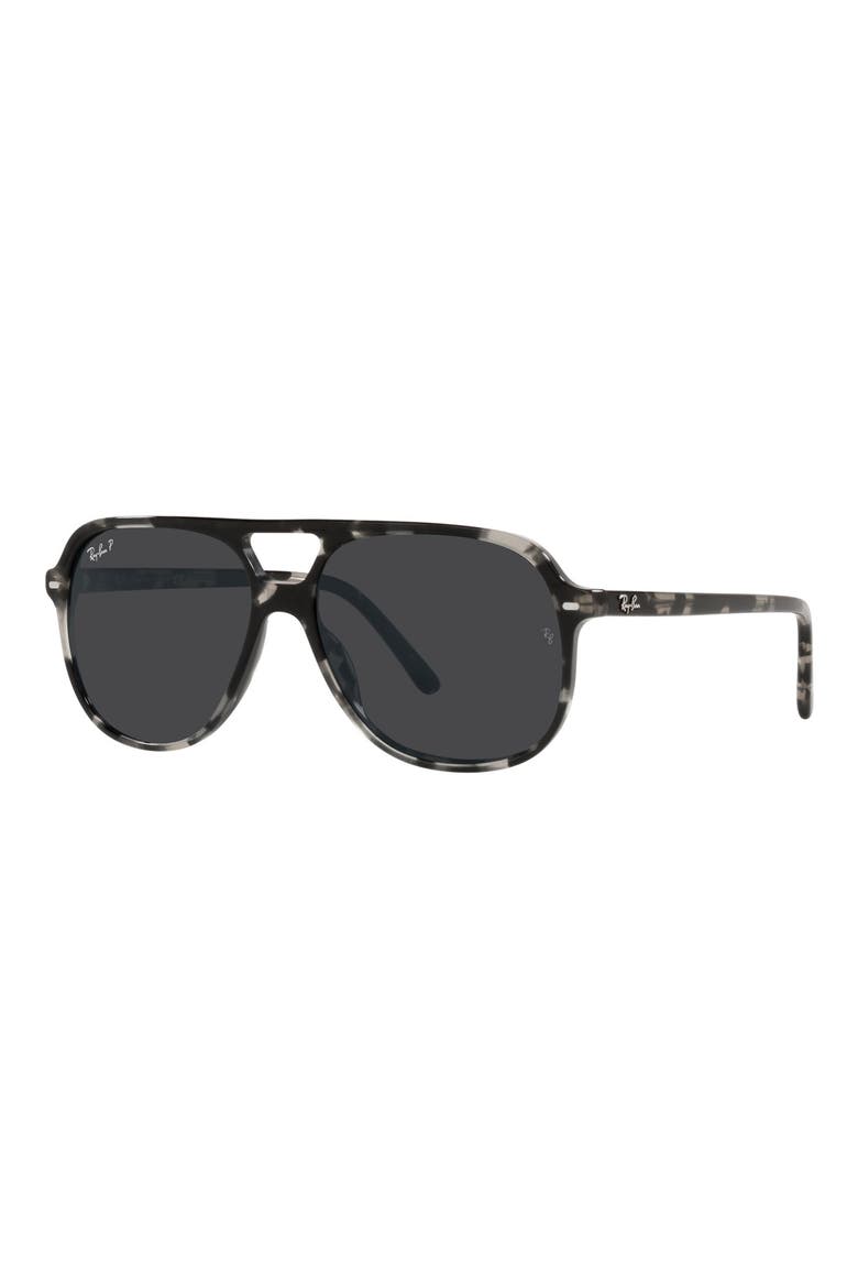 60mm Square Polarized Sunglasses, Alternate, color, GREY HAVANA/ POLAR BLACK