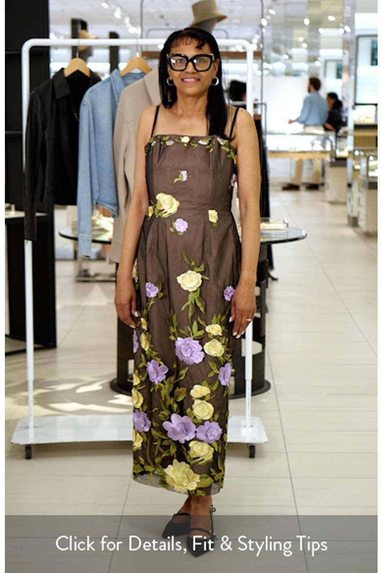 Gemma Floral Embroidered Midi Cocktail Dress video