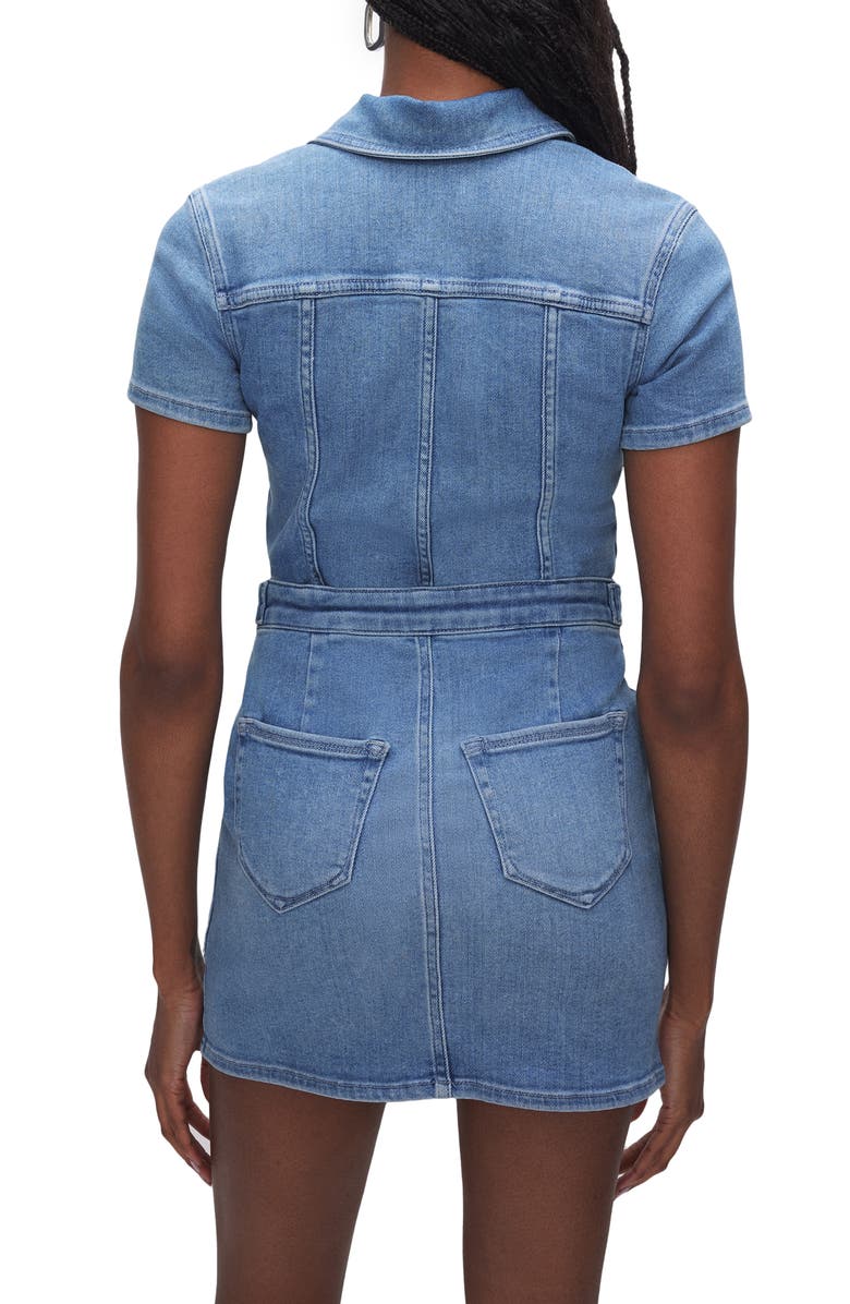 Good American Fit for Success Denim Utility Dress, Alternate, color,