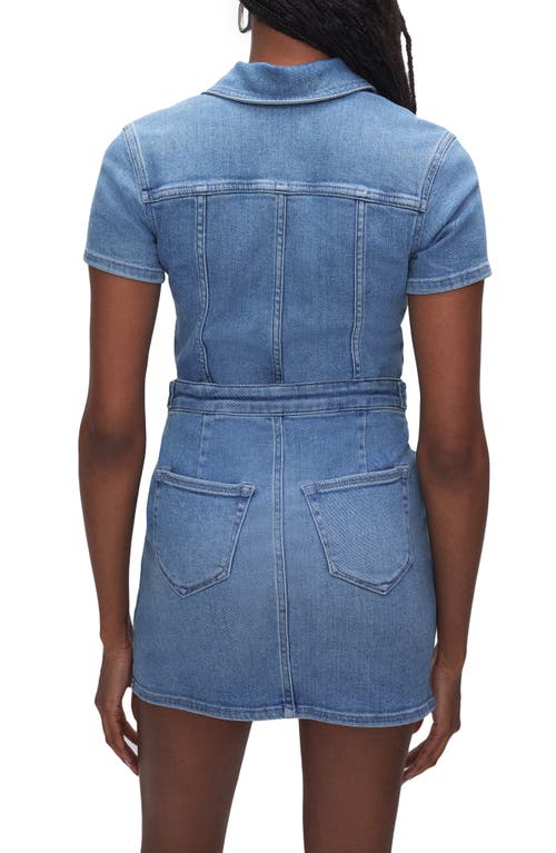 GOOD AMERICAN GOOD AMERICAN FIT FOR SUCCESS DENIM UTILITY DRESS 