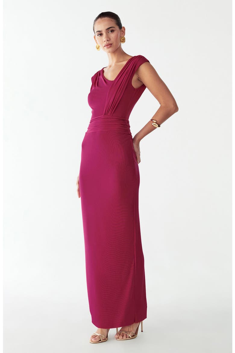 Tima Maxi Dress, Alternate, color, Berry