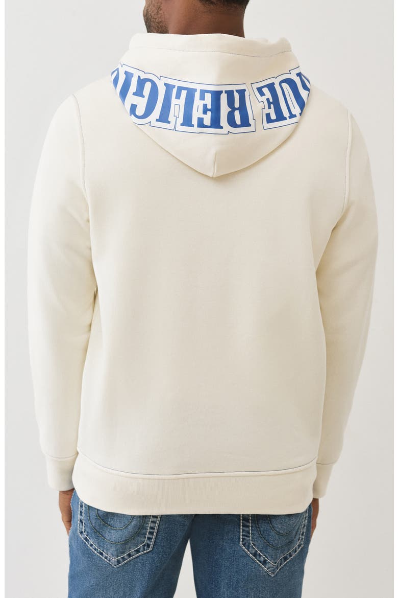 Buddha Icon Zip Hoodie, Alternate, color, WINTER WHITE