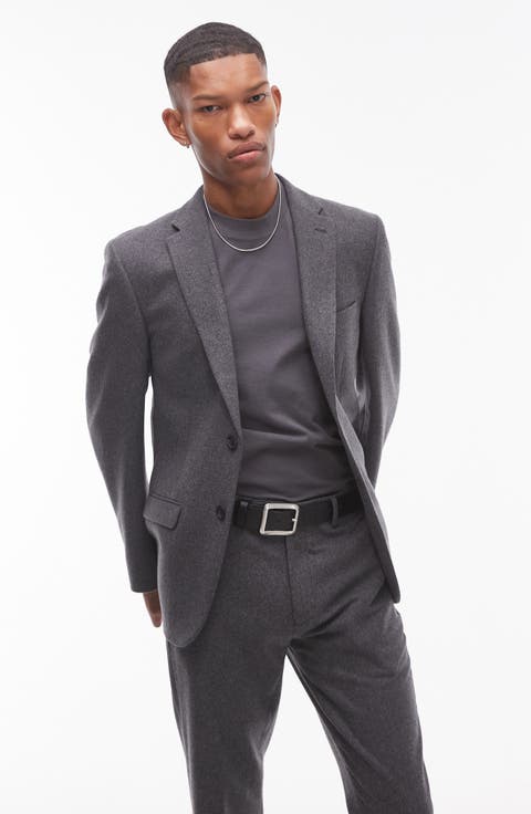 Slim Fit Felted Wool Blend Sport Coat