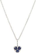 Bony Levy 18K White Gold Sapphire Heart Pendant Necklace