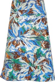 Rabanne Sequin Embroidered Floral Skirt