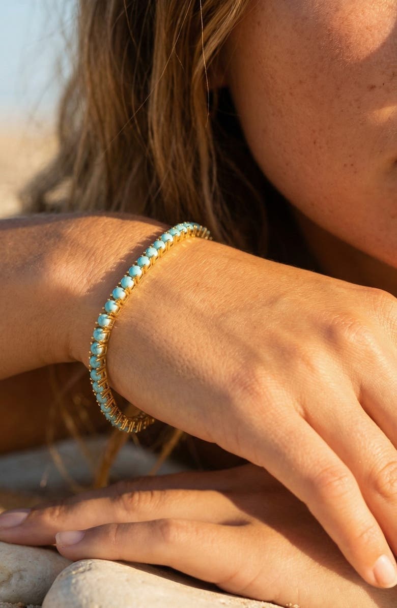 NATIVE GEM Turquoise Tennis Bracelet, Alternate, color, Turquoise/Aqua