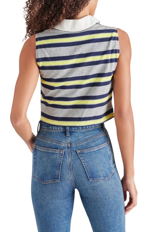 Steve Madden Ryland Sleeveless Cotton Polo In Grey Heather