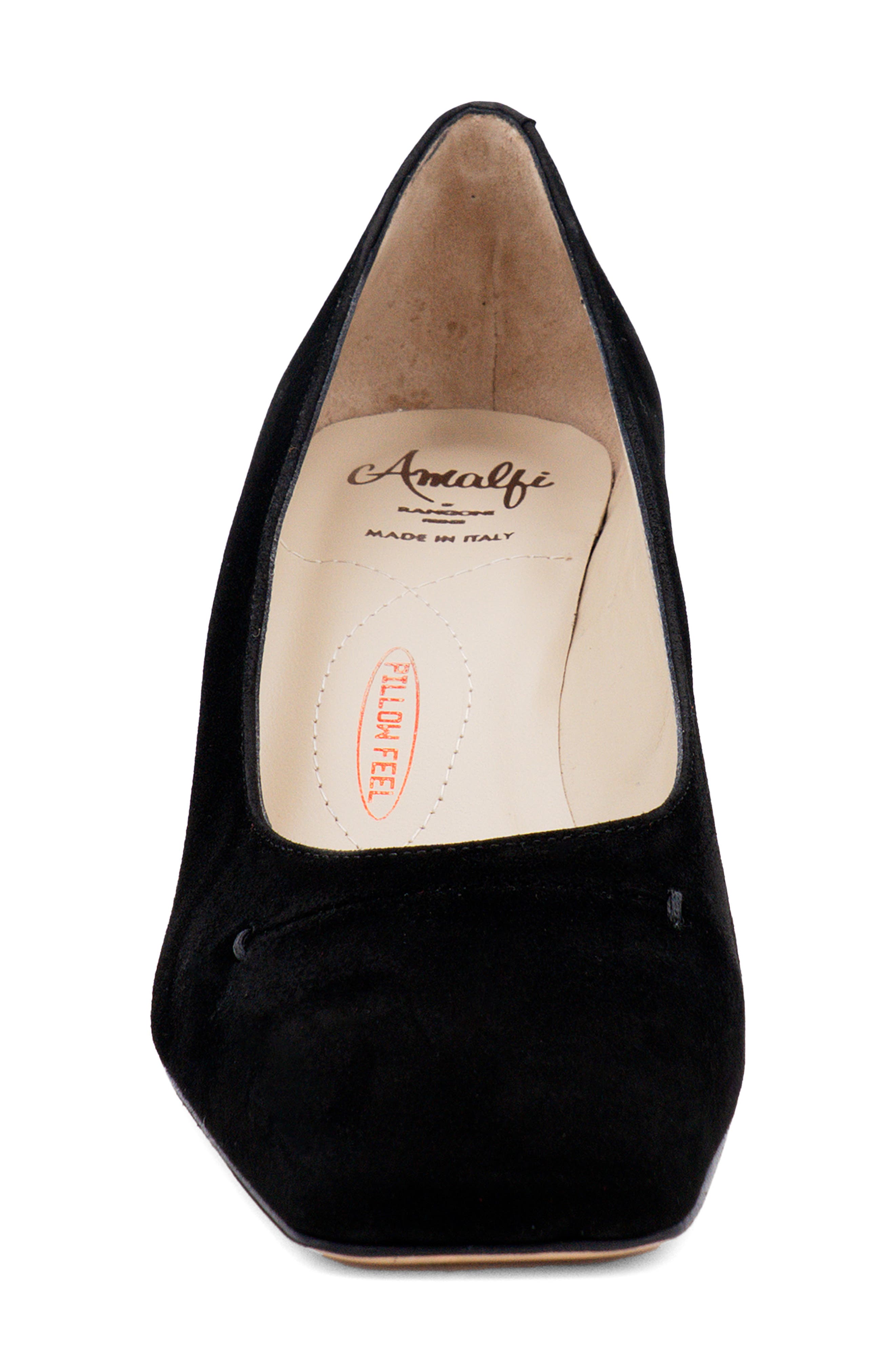 Serapide Cap Toe Pump, Alternate, color, BLACK SUEDE