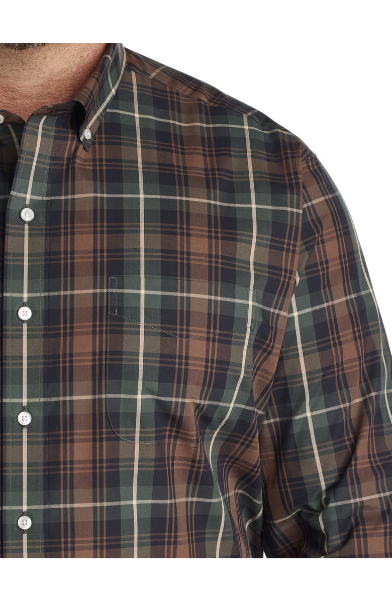 Oak Hill by DXL Big & Tall Large Plaid Performance Sport Shirt, Alternate, color, 