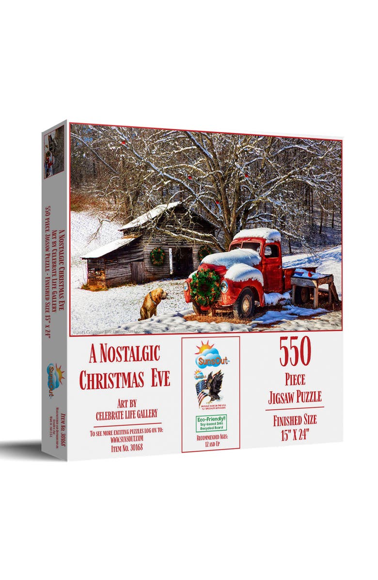 Sunsout A Nostalgic Christmas Eve 550 piece Jigsaw Puzzle for Adults, Main, color, Multicolor