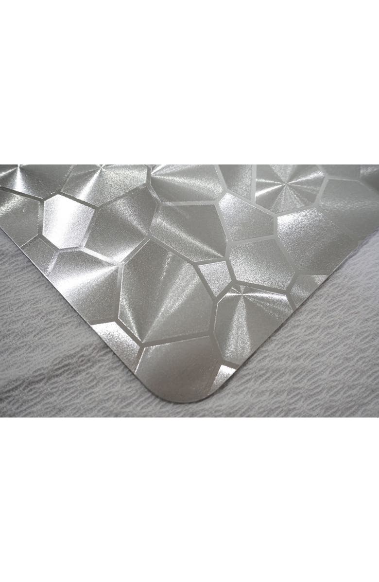 DAINTY HOME Mirror Print Set of 4 Placemats, Alternate, color, Silver