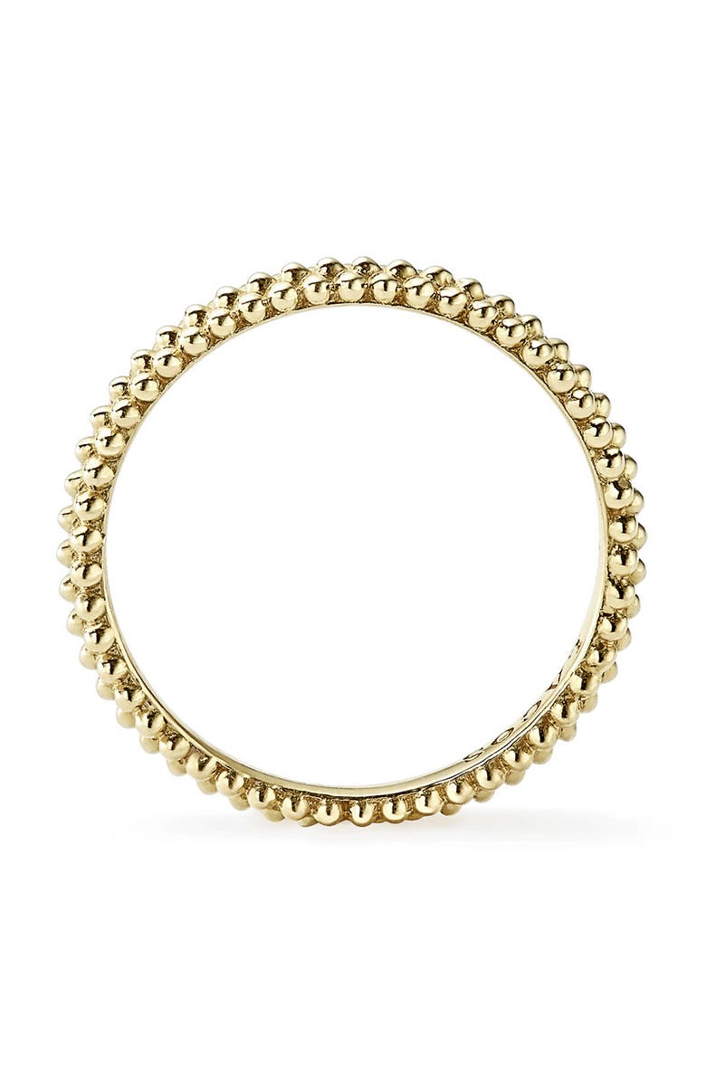 LAGOS Caviar Beaded Stacking Ring, Alternate, color, Yellow Gold