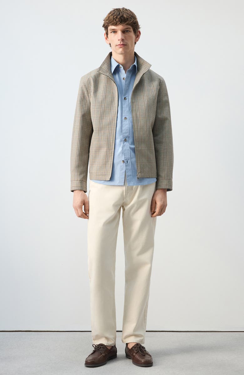 MANGO Prince of Whales Jacket, Alternate, color, Grey