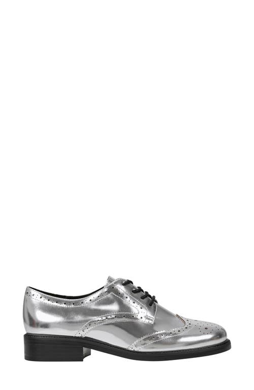 Marc Fisher Ltd Perrie Wingtip Derby In Silver