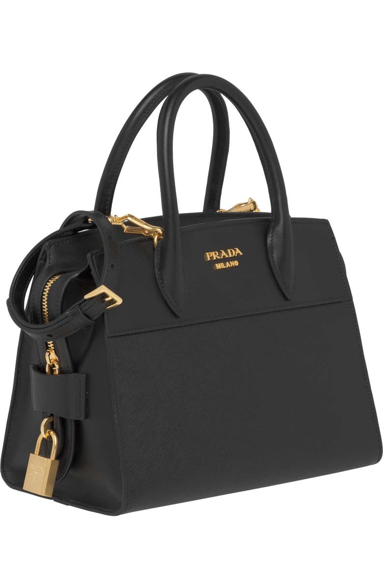 Prada Small Esplanade Saffiano & City Calfskin Tote, Alternate, color,