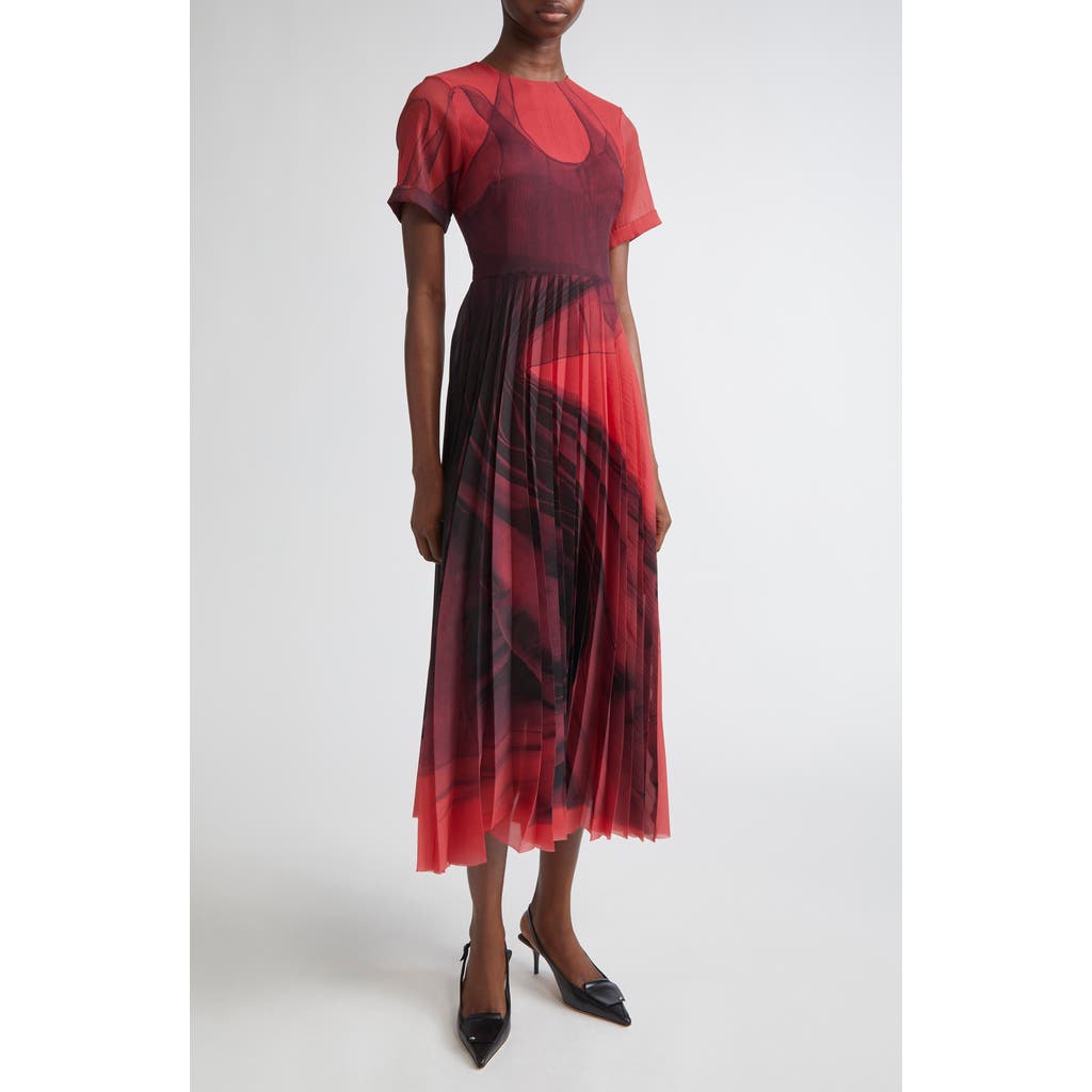 Jason Wu Collection Dancing Pleat Pleated Shift Dress In Multi