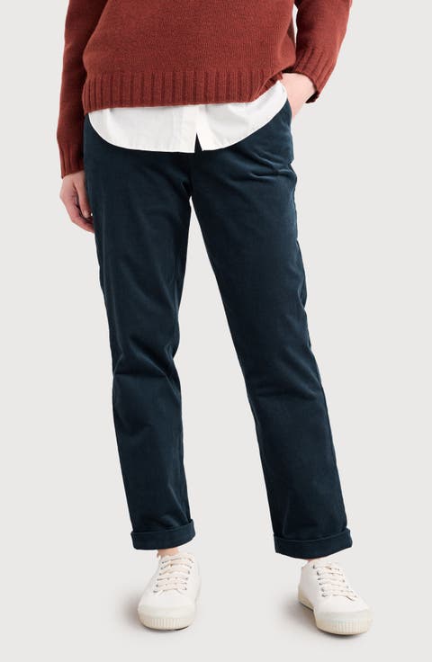 Seasalt Cornwall Crackington Sailor Button Crop Pull-On Pants (Petite)