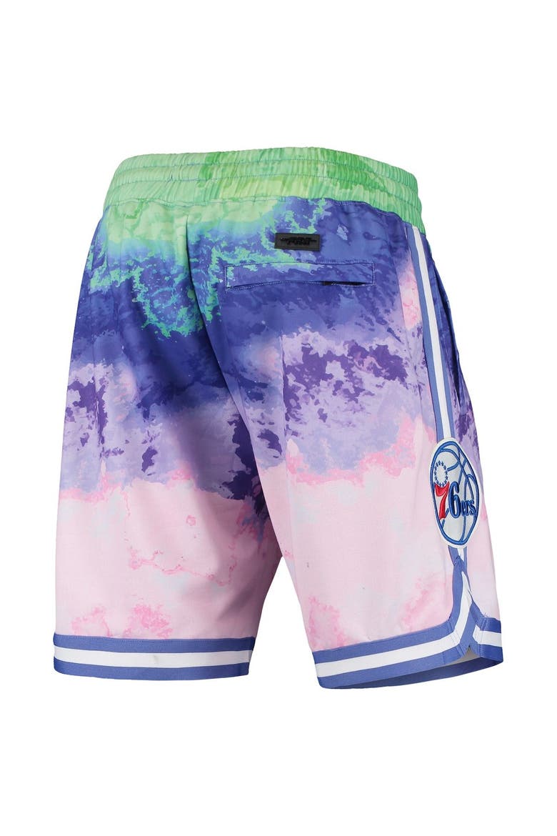 Men's Pro Standard Pink Philadelphia 76ers Multicolor Dip-Dye Shorts, Alternate, color, Pink
