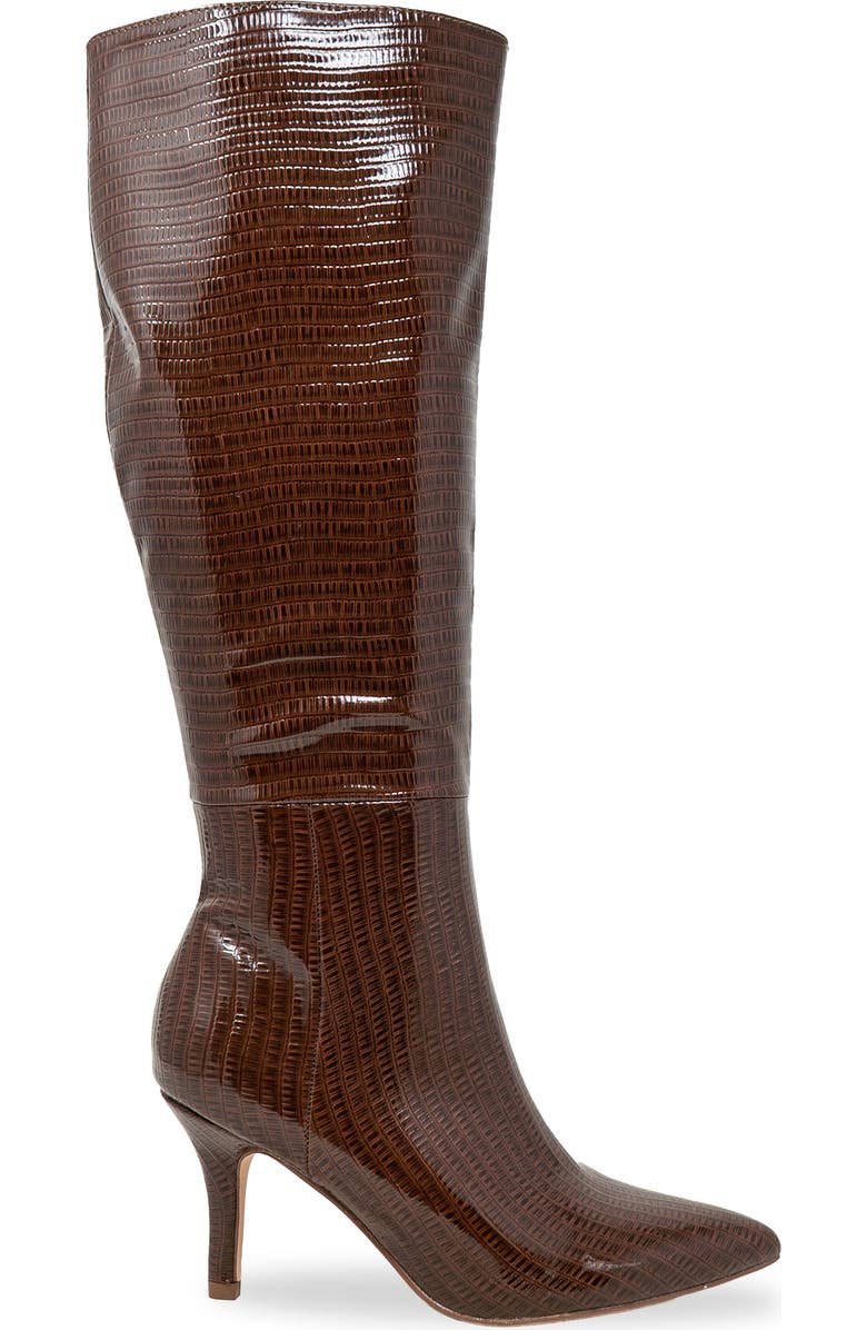 CHASE AND CHLOE Pointed Toe Mid-Calf Boot, Alternate, color, Brown
